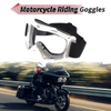 1 x Motorcycle Riding Goggles Clear Lens White Frame PC Cycling Sunglasses