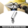 Motorcycle Handlebar Extender 10mm Aluminum Alloy Silver Tone