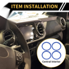 Toyota Tacoma AC Vent Dashboard Decoration Rings / Blue 1set (2016–2023)