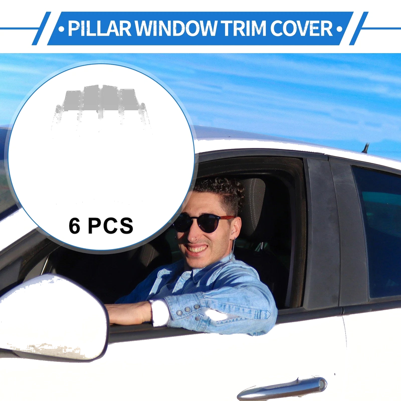 Hyundai Creta Ix25 (2020-2023) Silver Tone 6 Pcs Door Pillar Window Trim