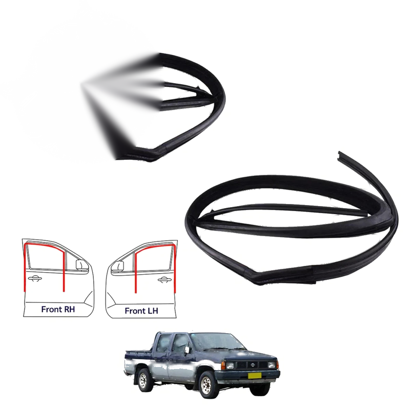 Glass Run Door Channel Rubber Front w Vent Fits Nissan Navara D21 Pickup 1986-96