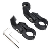 Harley Matte Black 1-1/4" Highway Short Angled Foot Peg Mounts