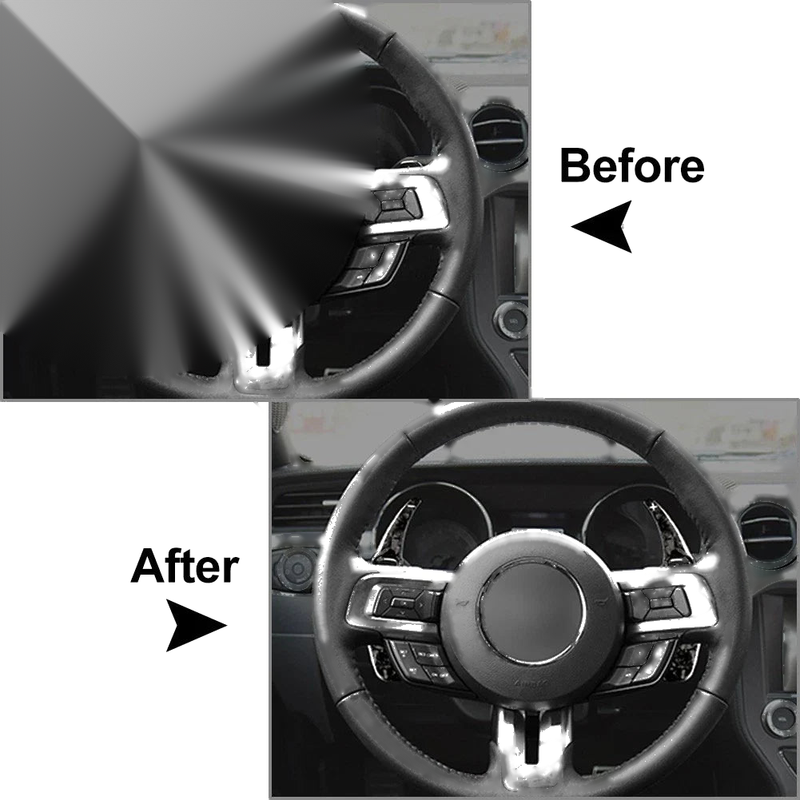 Ford Mustang (2015-2021) Carbon Fiber Steering Wheel Paddle Shifter Extensions
