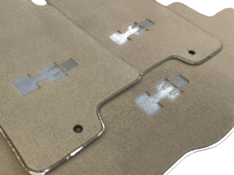 Hummer H3 Tailored Carpets with H3 Emblem Beige Floor Mats (2005-2010)