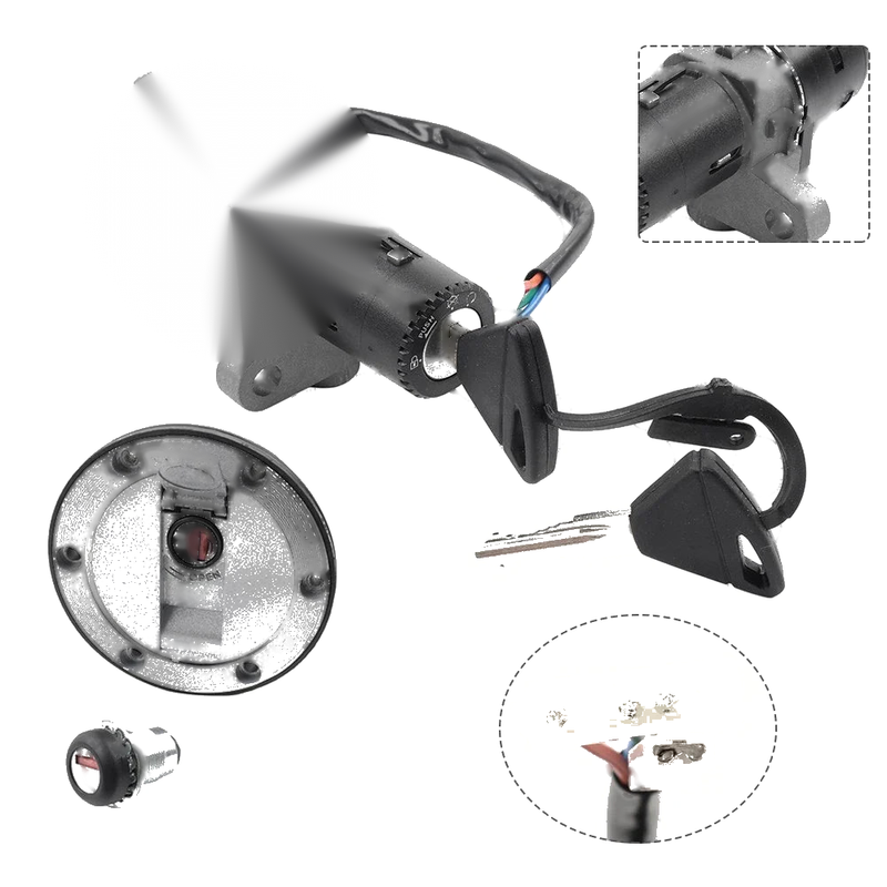 Aprilia CR150 GPR125 / 150 / 250R Ignition Switch Fuel Gas Cap Seat Lock Set
