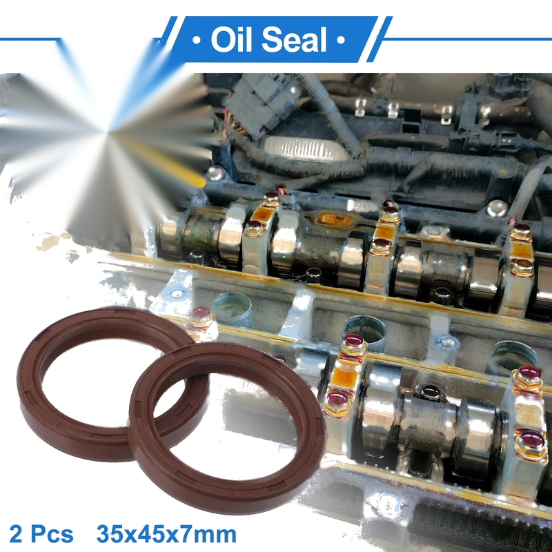 Make Model Oil Seal / 35x45x7mm / Rotary Seal FKM Rubber Brown 2 x