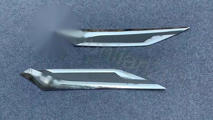 Toyota RAV4 Chrome Front Eyebrow Side Stripe Cover Trim (2019-2023)