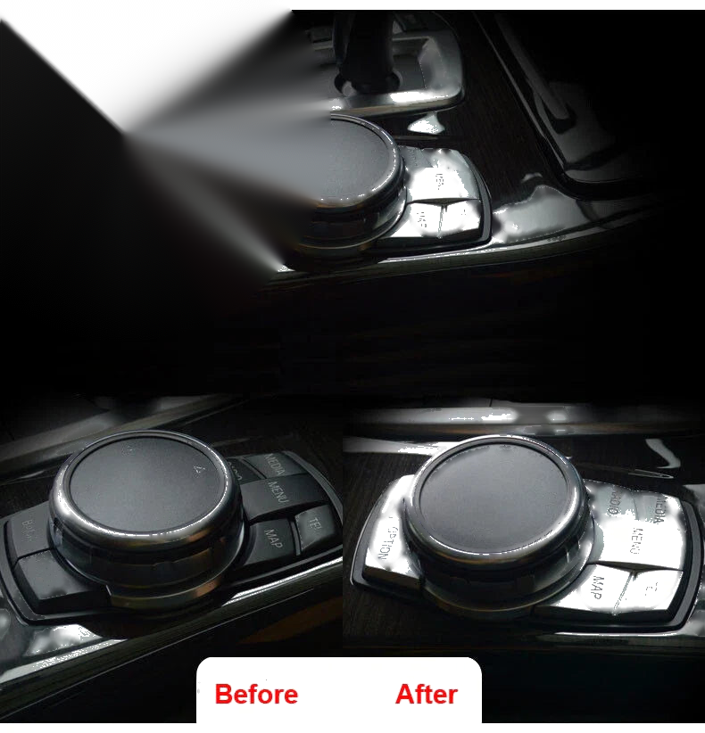 BMW Series 2 3 4 5 6 X5 X6 Car iDrive Multi-Media Buttons Cover Trim
