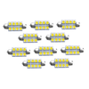 Car 10 x 41mm 578 212-2 8-SMD LED Festoon Dome Light Bulbs