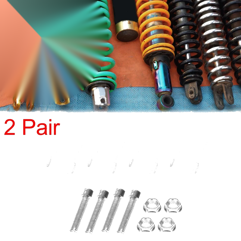 Motorcycle 2 x 3cm Universal Shock Absorber Riser Extender Silver Tone