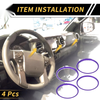Toyota Tacoma (2016-2021) 4 Pcs Purple AC Vent Dashboard Decoration Rings