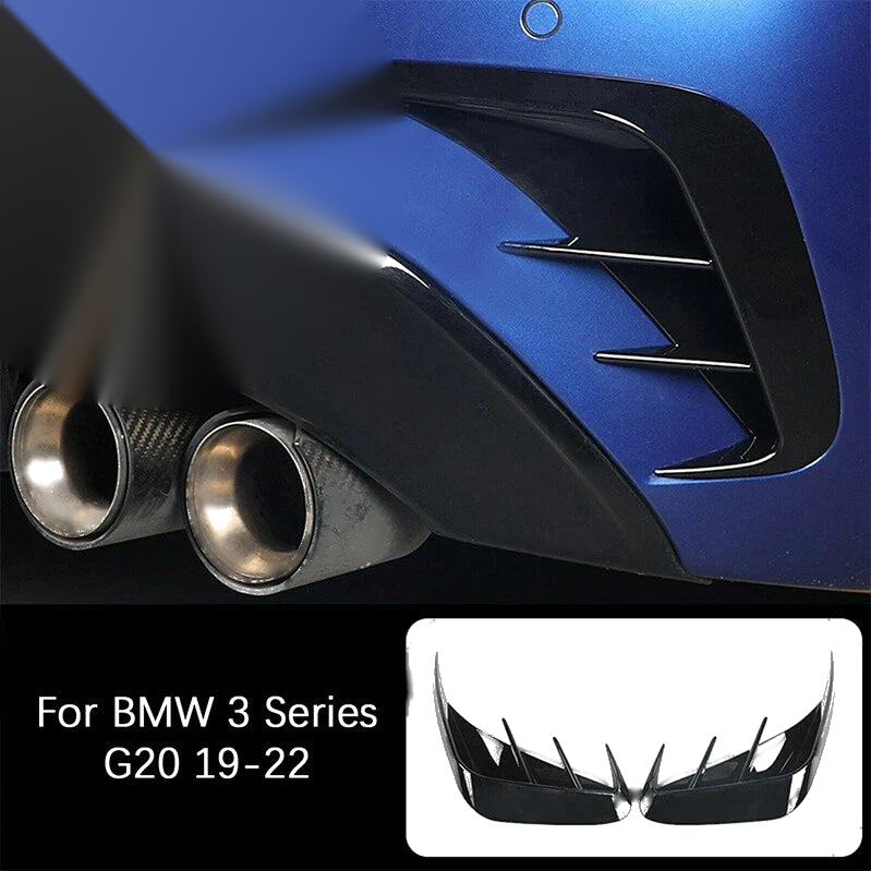 BMW 3 Series G20 Black Rear Bumper Air Vent Trim Cover (2019–2022)