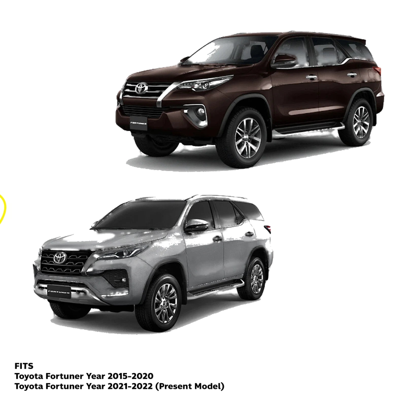 Toyota Fortuner White Rear Bumper Step Door Scuff Plate (2015-2022)