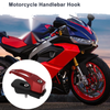 Square Aluminum Alloy Motorcycle Hanging Hook 1 Set Red 78mm