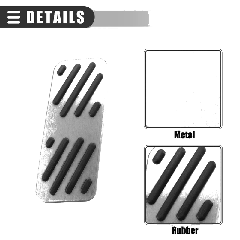 Jeep Cherokee (2014-2021) Black Silver Brake Accelerator Pedal Covers Set