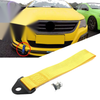 Universal Rear / Front Bumper - Yellow Racing Car Towing Strap Belt Hook