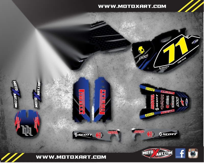 YZF 250 400 426 (1998-2002) - RAVAGE STYLE Decals Full Custom Sticker Kit