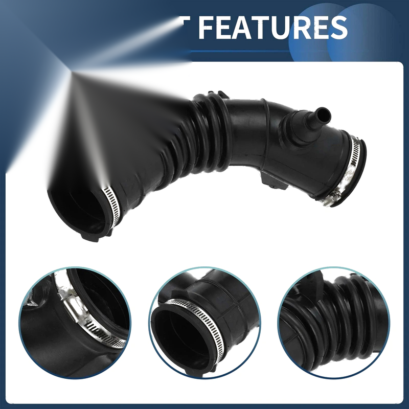 Toyota Solara (2004-2008) - Black, 1 Pc Intake Hose Tube w/ Clamps