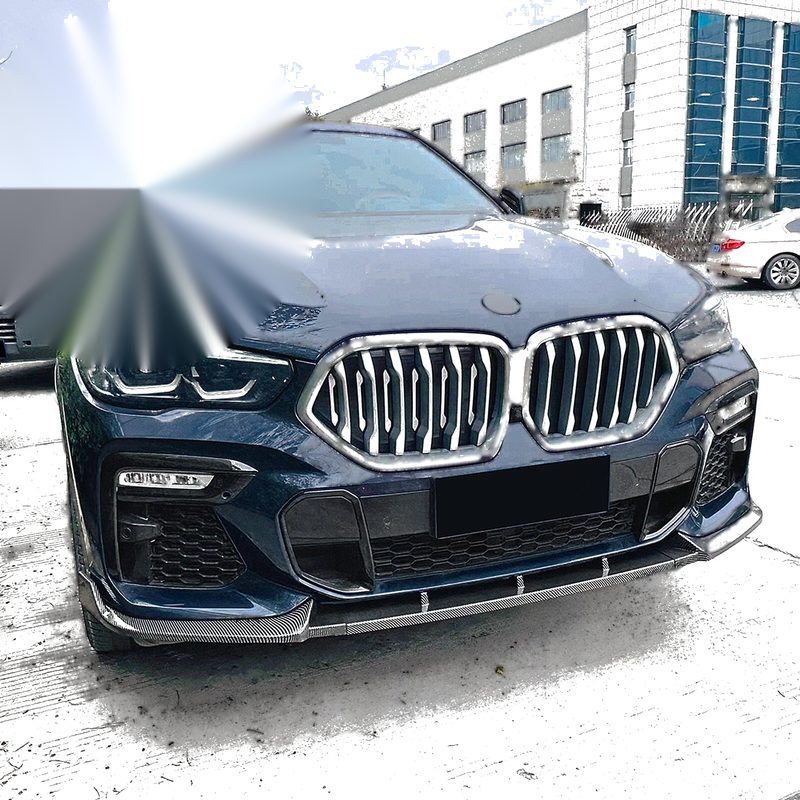 BMW X6 G06 M Sport (2019-2023) Carbon Fiber Look Front Bumper Spoiler Lip