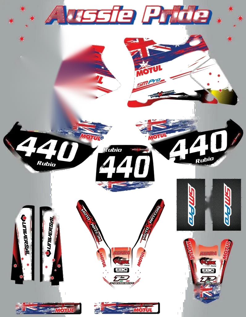 Honda CRF 230F Custom Graphic Kit - AUSSIE PRIDE (2003-2007)