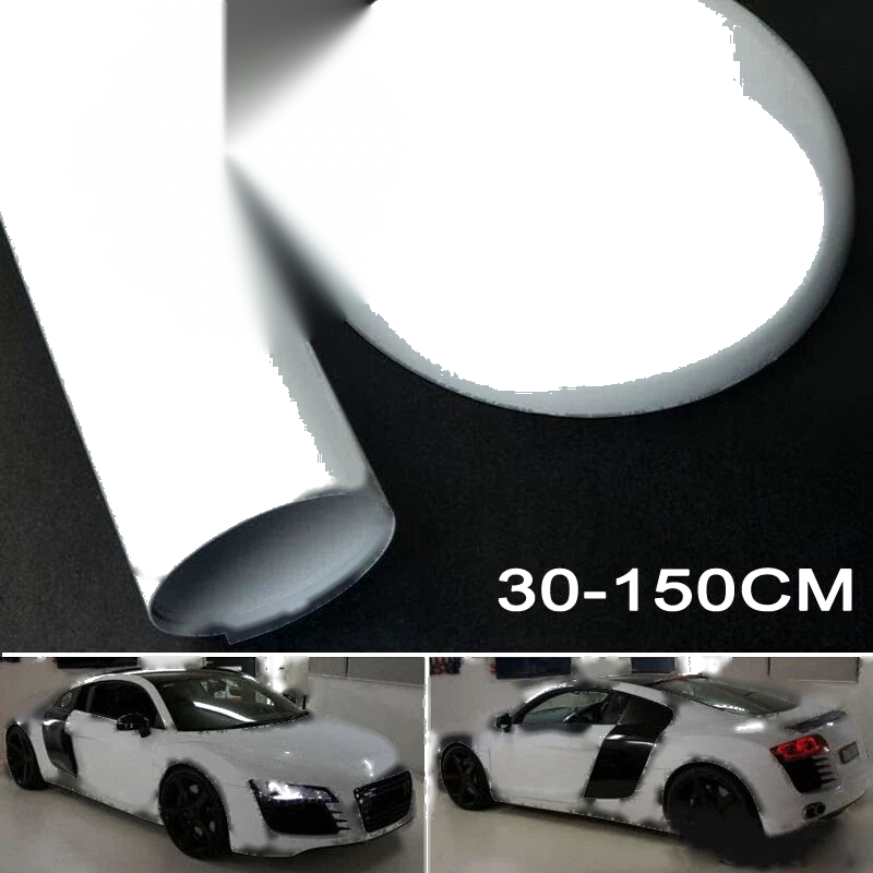 30150CM Car sticker Gloss White Film Decal Air Bubble Waterproof