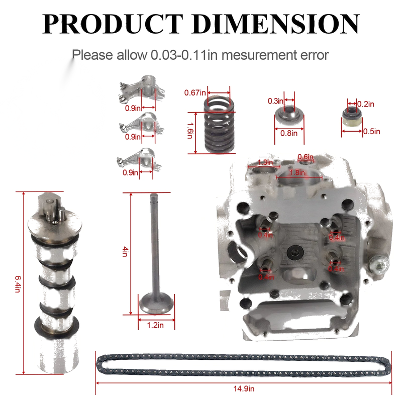 Polaris 500 Cylinder Head Rocker Arm Camshaft Valve Kit (1996-2014)