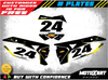 Suzuki RMZ 450 Custom Number Plates  BARBED Stickers Decals (2018-2023)