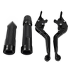 Aprilia Tuono V4 Black Extendable Brake Clutch Levers Grips Set (2011-2023)