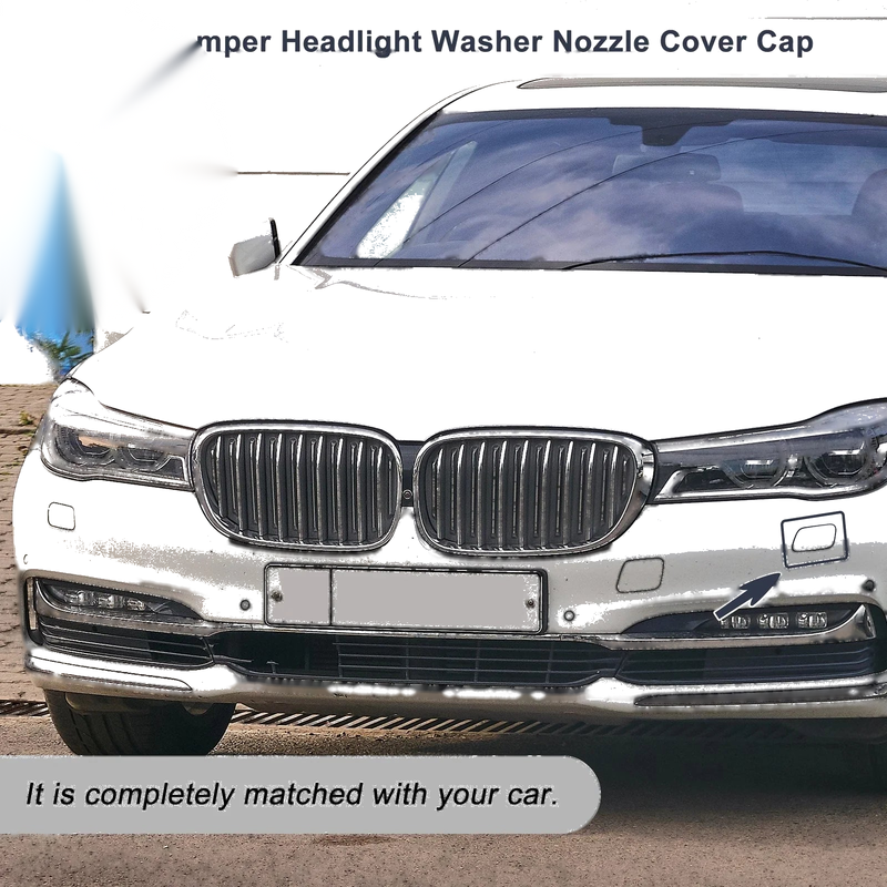 BMW 740i Front Right Side Bumper Headlight Washer Nozzle Cover Cap
