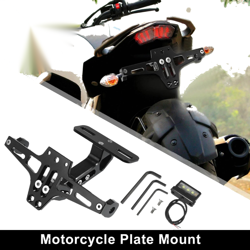 Universal Motorcycle Fender 1 x License Plate Bracket