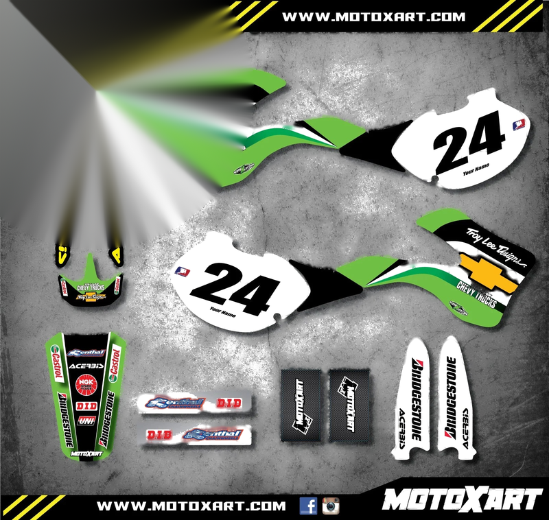 Kawasaki KX 125 (1999-2002) - SHIFT Style Decals Full Graphics Kit