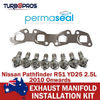 Pathfinder R51 YD25 2.5L Permaseal Exhaust Manifold Titanium Stud&Gasket Kit