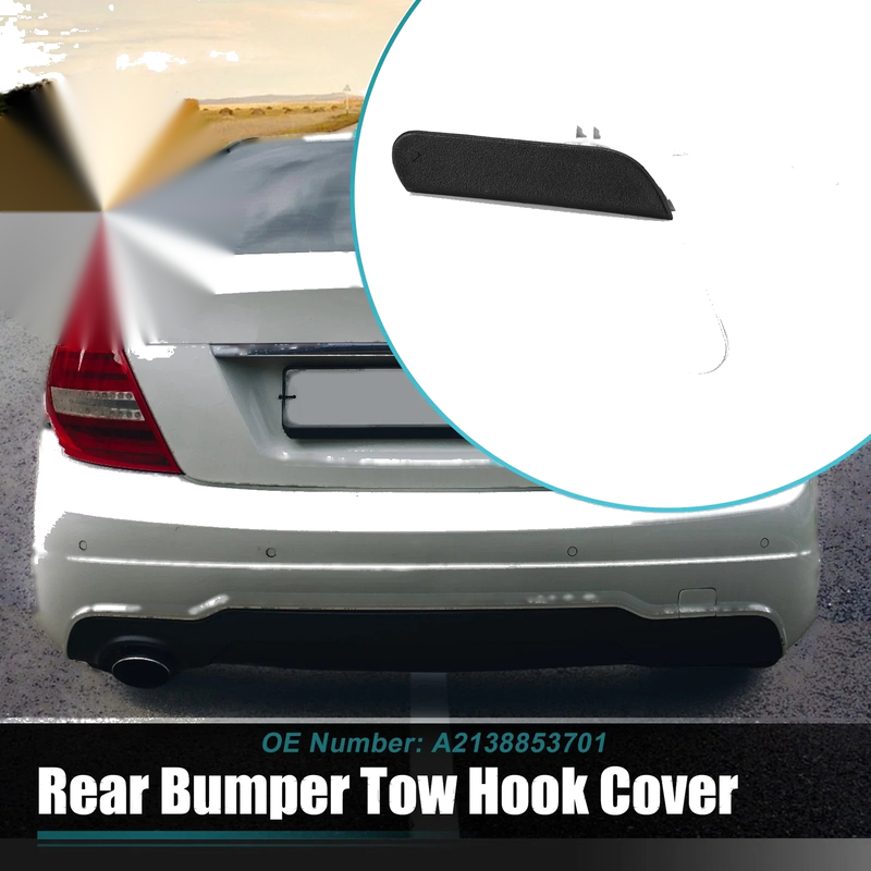 Mercedes E-Class (2017-2020) White Rear Bumper Tow Hook Cap