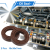 Oil Seal 18x30x7mm FKM Rubber Brown 2 x Pcs