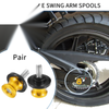 Make Model Pair Motorbike Swingarm Spools 8mm Sliders Stand Gold Tone
