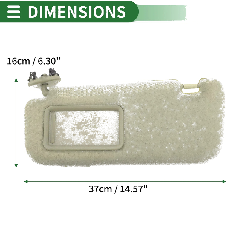 Toyota Corolla Left Sun Visor with Mirror (2009-2013)