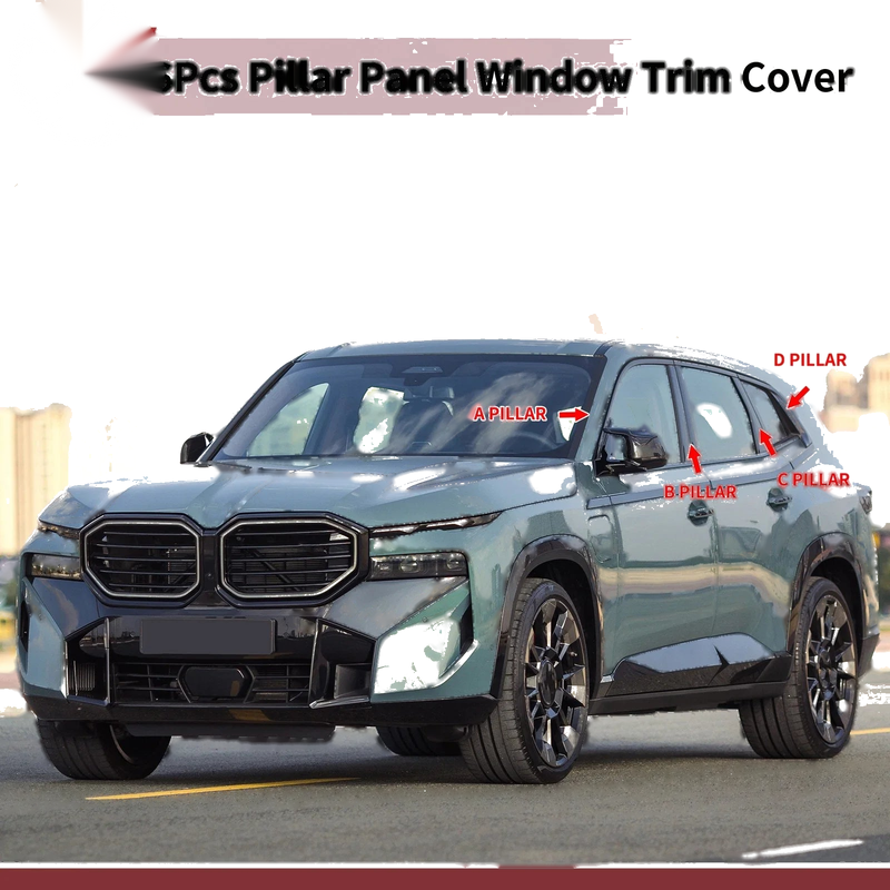 Mazda CX-9 (2007-2015) Black Carbon Fiber 6 Pcs Car Door Pillar Trim