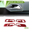 Honda Accord (2023-2025) 4 x Red ABS Interior Door Handle Bowl Cover Trim
