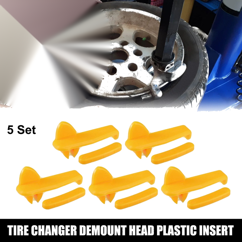 Motorcycle 5 Set Tire Changer Demount Head Plastic Insert 2.48x0.71x1.18