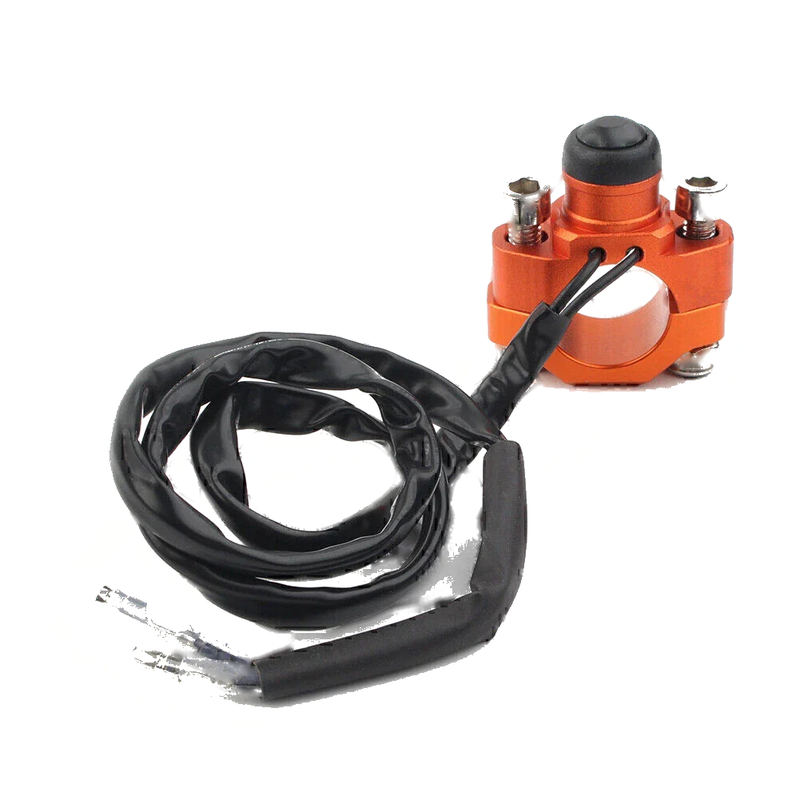 Universal Handlebar Rotating Bar Clamp Start Stop Kill Switch Button 7/8"