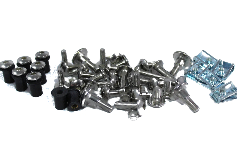Suzuki GSX-R400 Stainless Fairing Screen Bolt Clip (1988–1989)