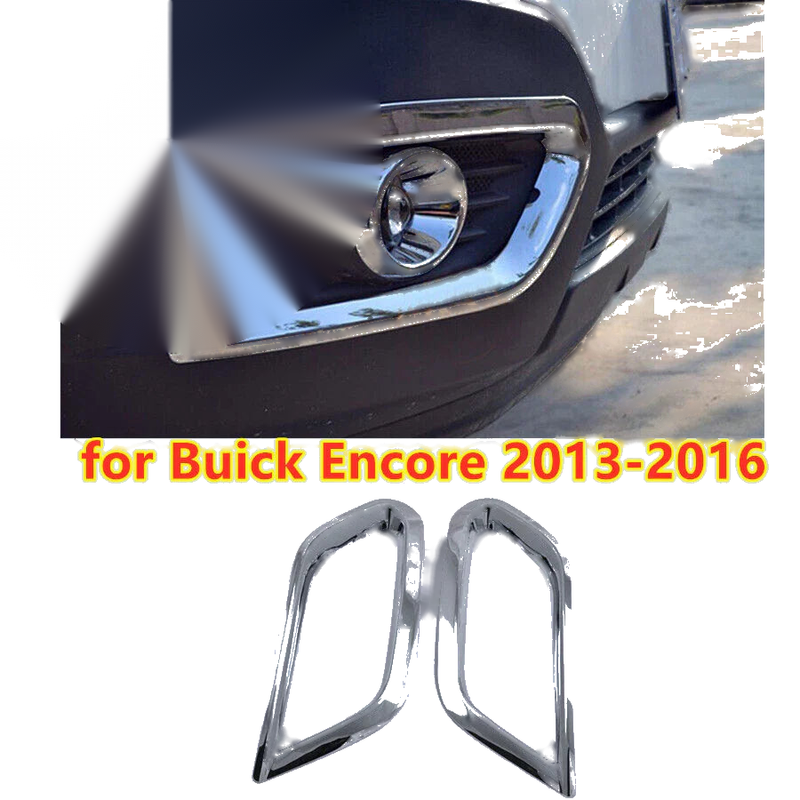 Buick Encore 2 x ABS Chrome Front Fog Light Cover Trim Decor (2013–2016)