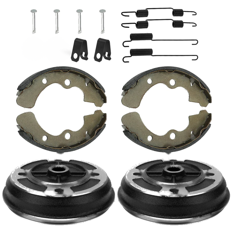 Kawasaki Mule 2520 KAF620 Front Wheel Brake Drum Hub & Shoes 2 x (1993–2000)