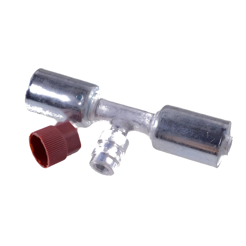 Beadlock AC Crimp Fittings #8 R134a High Pressure Port (Fits Various Models)
