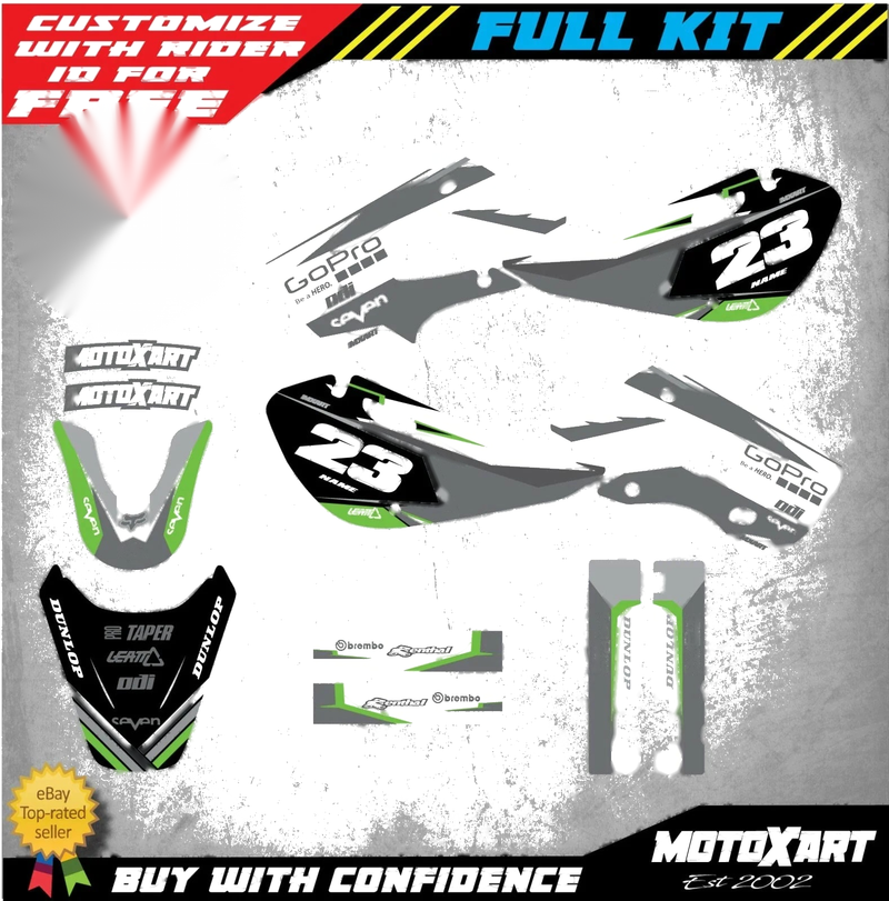 Kawasaki KLX 110 Custom Graphics Kit SHADES (2000-2009)