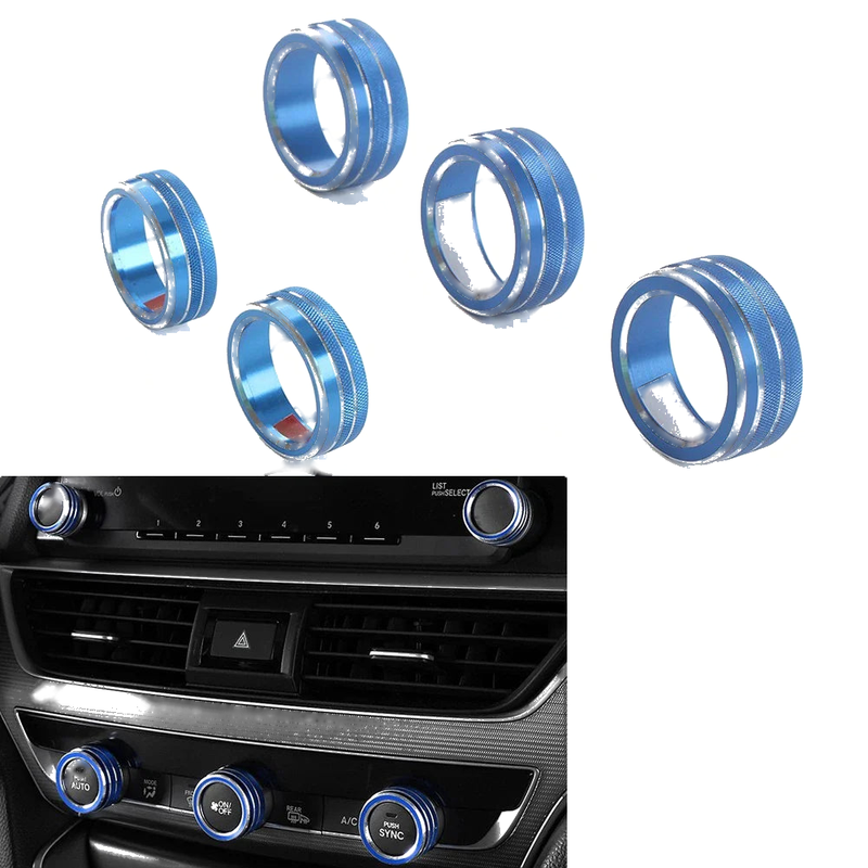 Honda Accord 2018-2022 Blue Control Switch Knob Ring Cover Trim