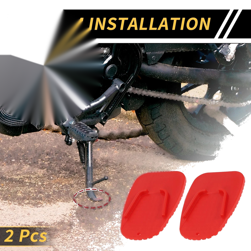 Universal Motorcycle Kickstand Pad 3.54x2.36in 2 x Motorbike Support Plate