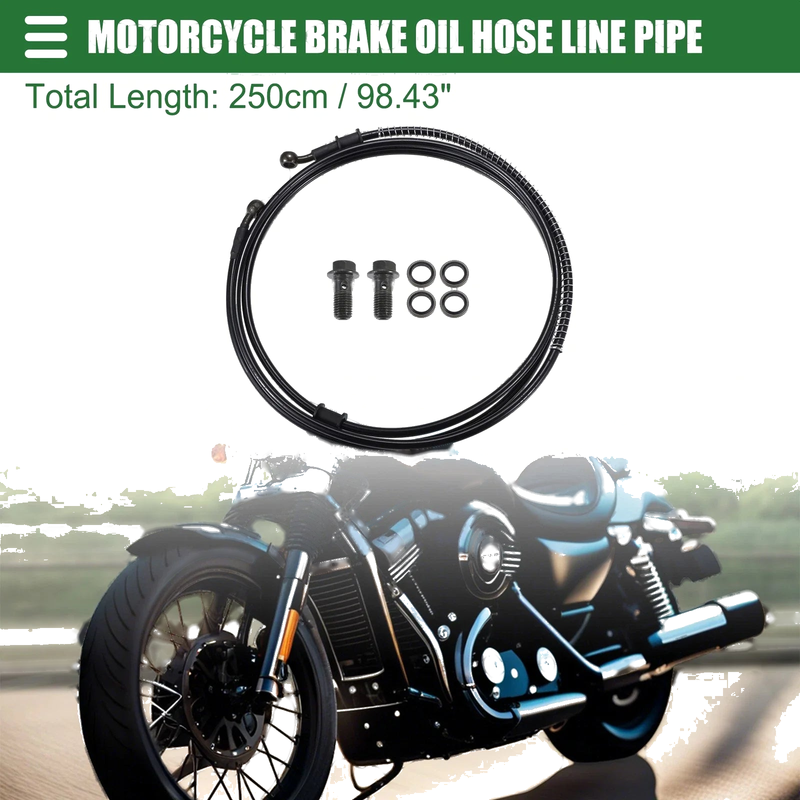 Motorcycle Brake Oil Hose Line Pipe 10mm 250cm Universal