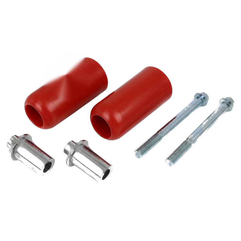 Motorcycle Pair 10mm Frame Sliders Anti Crash Protector Red