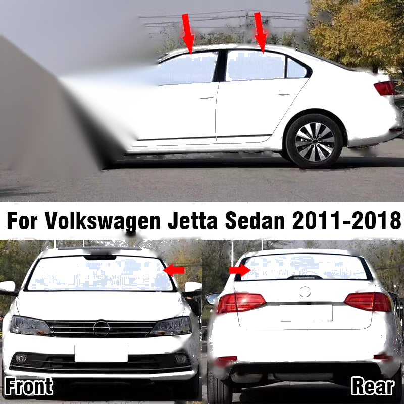VW Jetta Sedan 6X Front Side Rear Windows Sunshade (2011–2018)
